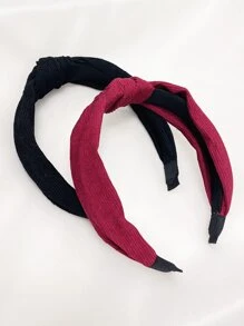2pcs Knot Decor Headband - Multicolor - View 4