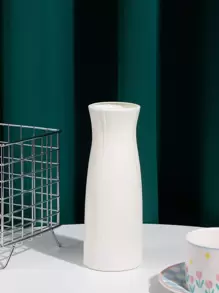 1pc Plastic Flower Vase Decoration - White - View 2