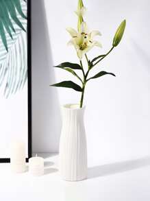 1pc Plastic Flower Vase Decoration - White - View 3