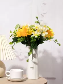 1pc Plastic Flower Vase Decoration - White - View 4