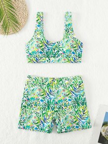 Allover Print Bikini Set Summer Beach - Multicolor - View 6
