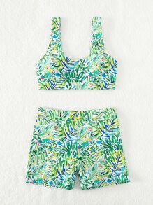Allover Print Bikini Set Summer Beach - Multicolor - View 5