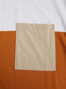 Manfinity Homme Men Color Block Pocket Patched Tee - Multicolor - View 4