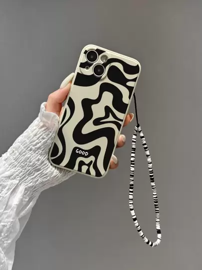 1 szt. Etui na telefon Tpu z kolorowym malowaniem z boku, zawiera linę ręczną, kompatybilne z serią Apple Iphone7 8 11 12 13 14 Promax Plus X Xr Xsmax Se2, serią Samsung Galaxy A03s, A03core, A04, A12, A13, A14, A21s, A22, A23 , A32 , A33 , A34 , A50 , A51 , A52 , A53 , A54 , A71 , A72 , A73 , S20fe , S21 , S21plus , S21ultra , S22 , S22plus , s22ultra , Xiaomi Redmi Series Redmi9 , Redmi9a , Redmi9c , czerwony mi10, Redmi10a, Redmi10c, Redmi Note9, Redmi Note9pro, Redmi Note9s, Redmi Note10, Redmi Note11, Redmi Note12, kompatybilny z iPhone15/15Plus/15Pro/15Promax