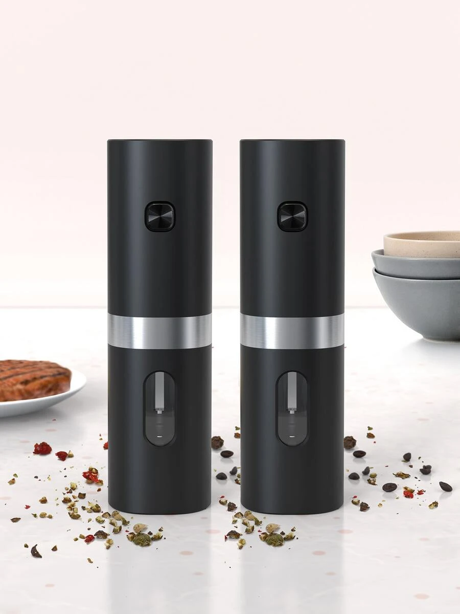1 pieza Molinillo de pimienta mini eléctrico - Negro - Ver 1