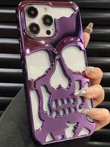 1 Miếng Mờ Tím Mát mẻ Phong cách Hình đầu lâu Ốp lưng & bao da điện thoại , Đơn giản Và Thiết kế độc nhất Đối với Cả hai Nam Và NỮ - Màu tím - Xem 4