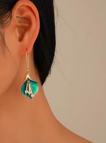 情人节仿珍珠装饰花朵耳坠 - 彩色 - 查看 4