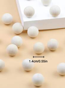 20 chiếc Phụ kiện trang sức hạt cườm DIY không có lỗ - Màu be - Xem 3