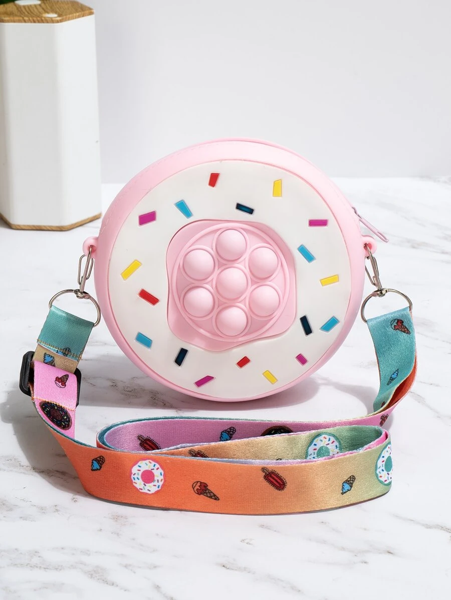 Girls Donut Design Circle Bag - Pink - View 1