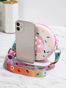 Girls Donut Design Circle Bag - Pink - View 4