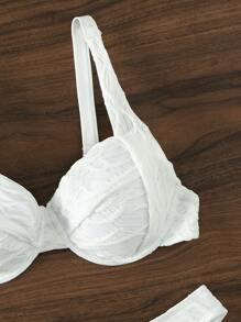 Top bikini unicolor con aro - Blanco - Ver 4