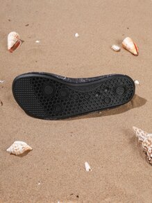 Graphic Print Slip-On Aqua Socks - Black - View 3