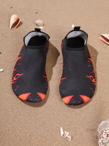 Fire Print Slip-On Aqua Socks - Multicolor - View 4