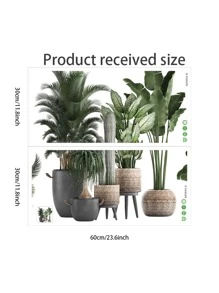 2入組植物圖案牆貼 - 彩色 - 查看 2