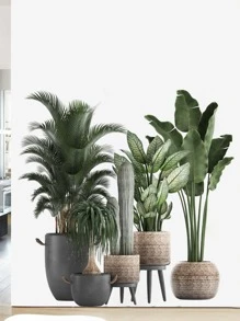 2入組植物圖案牆貼 - 彩色 - 查看 3