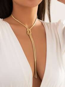 Collar decorativo con nudo - Amarillo Oro - Ver 6