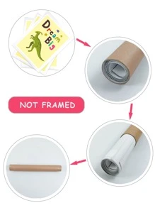 3 bức tranh có khung đồ họa khủng long & khẩu hiệu - Nhiều màu - Xem 4
