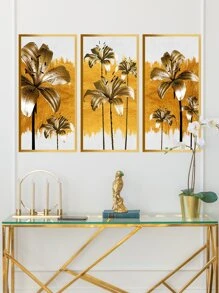 3入組花朵圖案牆貼