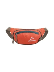 1pc Letter Graphic Running Bag - Orange - View 1