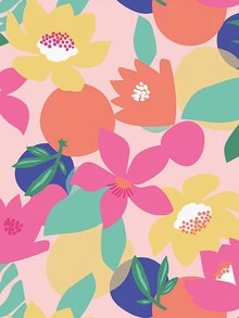 小女童印花高領插肩袖荷葉邊下擺腰連體泳衣 - 彩色 - 查看 4