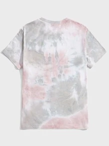 Manfinity VCAY Men Tie Dye Slogan Graphic Tee - Grey - View 2