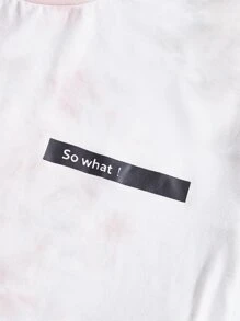 Manfinity VCAY Men Tie Dye Slogan Graphic Tee - Grey - View 3