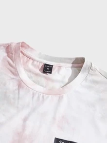 Manfinity VCAY Men Tie Dye Slogan Graphic Tee - Grey - View 4