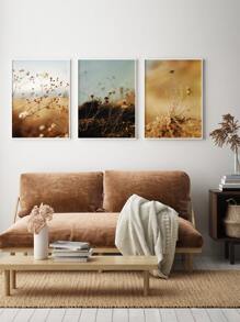 3入組植物圖案無框畫 - 彩色 - 查看 7