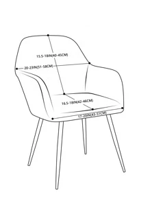 1入組素色椅套 - 灰色 - 查看 3