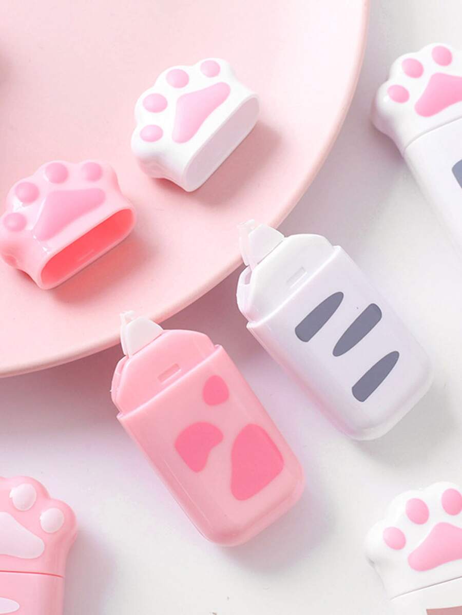 1入組爪形設計修正帶，創意貓爪設計美白修正帶 - 彩色 - 查看 1