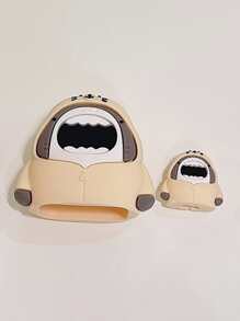 4pcs Shark Design Data Cable & Charger Head Cover Set - Beige - View 2