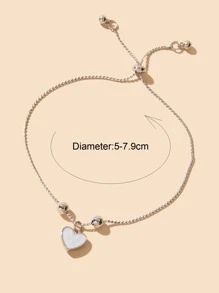 Heart Charm Bracelet - Silver - View 3