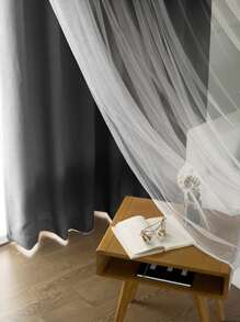 Cortina una sola pieza de doble capa - Gris Oscuro - Ver 5