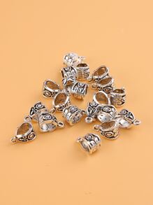 20pcs Hollow Out DIY Pendant - Ancient Silver - View 2