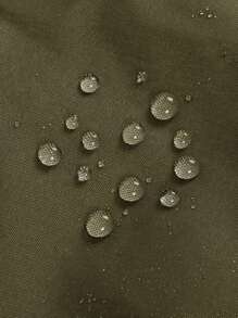 Áo khoác Nam Túi Dây kéo Khối Màu Giải trí - xanh quân đội - Xem 5