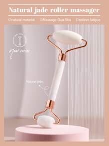 1pc Double Head Jade Facial Massage Roller ,Massage Tool For Face And Body Treatment, Lymphatic Drainage, Relieve Tensions And Reduce Puffiness,Beauty,Skin Care Products,Spa,Self Care,Skin Care Tools,Face Care,Esthetician Supplies,Massage,Face Massage Tool,Face Roller - Multicolor - View 3