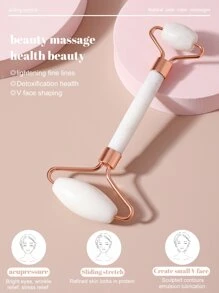 1pc Double Head Jade Facial Massage Roller ,Massage Tool For Face And Body Treatment, Lymphatic Drainage, Relieve Tensions And Reduce Puffiness,Beauty,Skin Care Products,Spa,Self Care,Skin Care Tools,Face Care,Esthetician Supplies,Massage,Face Massage Tool,Face Roller - Multicolor - View 4