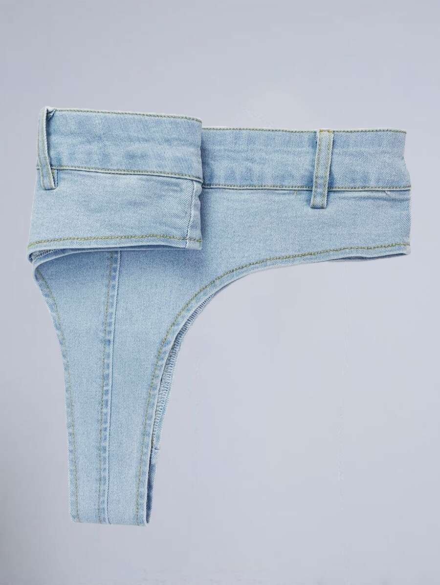 Low Rise Booty Denim Shorts SHEIN USA