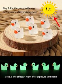 6pcs Duck Shaped Glow In The Dark Decoration Craft - Multicolor - View 5