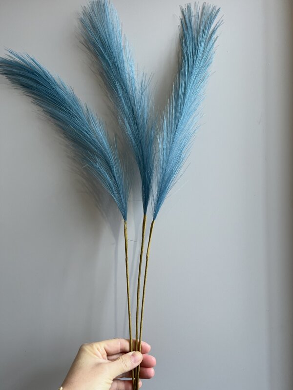 3pcs Faux Pampas Grass, Large Tall Fluffy Artificial Bulrush Reed Grass