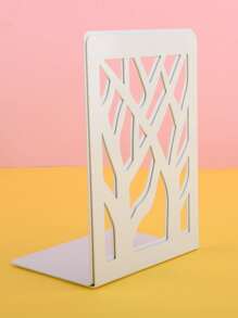 2pcs Plain Hollow Bookend - White - View 4