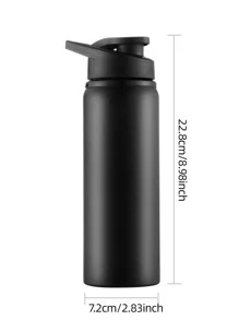 1pc Stainless Steel Insulated Bottle - Black - View 2