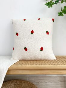 1 vỏ gối thêu dâu tây không có chất độn - Nhiều màu - Xem 2