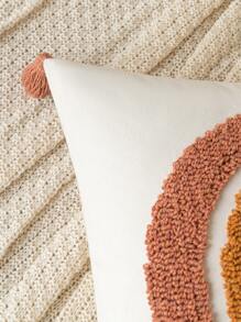 1pc Plush Star & Rainbow Pattern Decorative Cushion Cover With Tassels - Multicolor - View 5