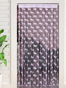 1入组滌綸流蘇門簾派對用現代心形圖案門簾 - 粉色 - 查看 1