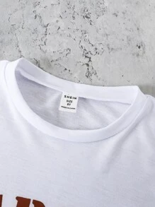 Boys Bear & Letter Graphic Tee - White - View 5