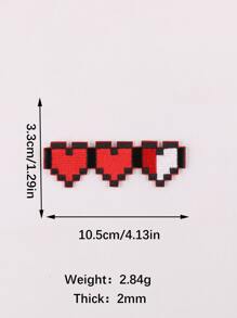 3 miếng dán hình trái tim thêu - Nhiều màu - Xem 2
