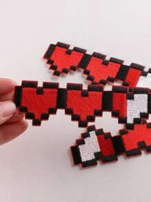 3 miếng dán hình trái tim thêu - Nhiều màu - Xem 5