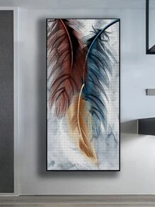 Feather Pattern DIY Diamond Painting Without Frame - Multicolor - View 5