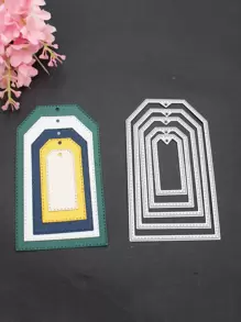 1入組標籤形狀切割模具 - 銀色 - 查看 1